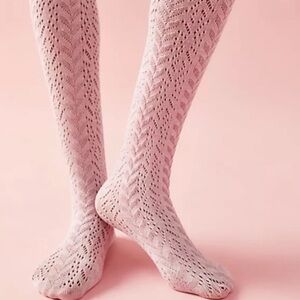 Free People Fairy Tale Pointelle Knit Stockings • Sold Out • One Size